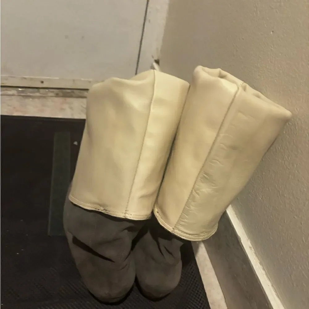 Candela Over The Knee Heel Boots gray wedge boot heels cute shoes